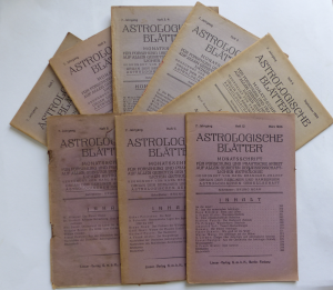 ASTROLOGISCHE BLÄTTER - 7. jahrg. 1925 / 1926 : hefte 1+2+3/4+5+6+8+11+12