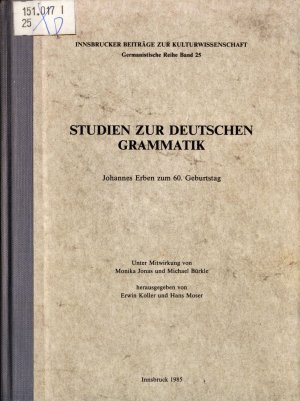 Studien zur deutschen Grammatik