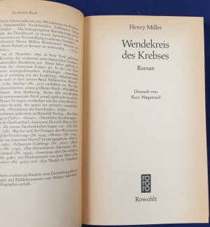 gebrauchtes Buch – Henry Miller – Wendekreis des Krebses