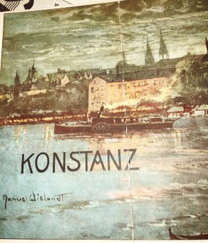 "Der Bodensee: Bregrenz KONSTANZ Friedrichshafen" Litholeporello ~1910