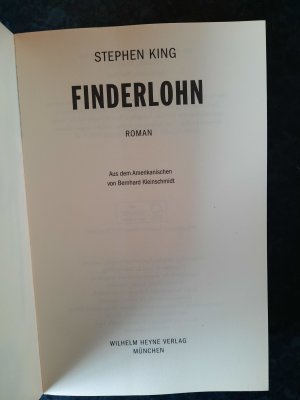 gebrauchtes Buch – Stephen King – Finderlohn