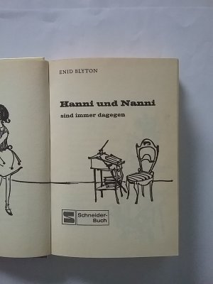 antiquarisches Buch – Enid Blyton – HANNI  UND  NANNI - sind immer dagegen