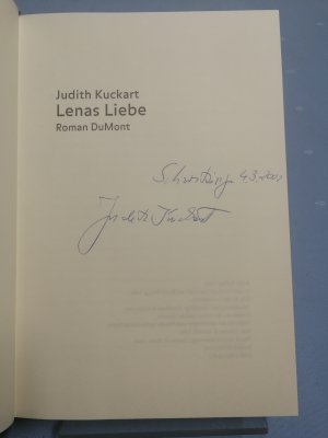 gebrauchtes Buch – Judith Kuckart – Lenas Liebe (signiert)