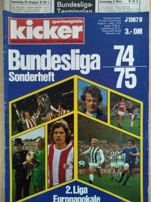 SELTEN +++ kicker sportmagazin - Bundesliga Sonderheft 1974-1975 +++SELTEN+++