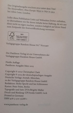 gebrauchtes Buch – Christopher Clark – Die Schlafwandler - Wie Europa in den ersten Weltkrieg zog