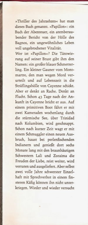 gebrauchtes Buch – Henri Charrière – Papillon