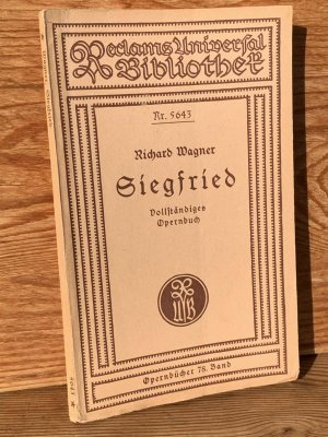 antiquarisches Buch – Wagner, Richard / Kruse – Siegfried. Zweiter Tag aus dem Bühnenfestspiel Der Ring des Nibelungen – Vollständiges Buch