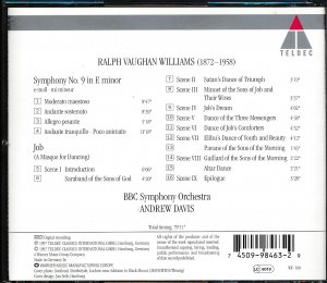gebrauchter Tonträger – Ralph Vaughan Williams-BBC Symphony Orchester-BBS Symphony Chorus – Vaughan Williams: A Sea Symphony-Sinfonia Antartica-Symphonies Nos. 4 & 5-Symphony No. 6-Symphonies No. 2 & 8-Symphony No. 9