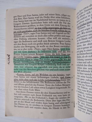 gebrauchtes Buch – Franz Kafka – Die Verwandlung ( mit einem Nachwort von Egon Schwarz)