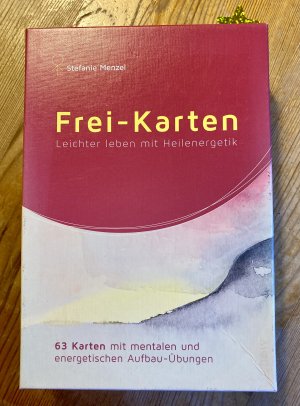 gebrauchtes Buch – Stefanie Menzel – Frei -Karten. Leichter leben mit Heilenergetik. Box mit 63 Karten und Anleitungsbüchlein