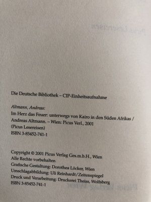 gebrauchtes Buch – Andreas Altmann – Im Herz das Feuer - Unterwegs von Kairo in den Süden Afrikas