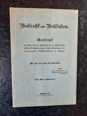 Wahlrecht und Wahlsystem (*Rarität)