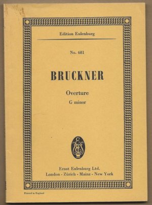 Ouverture G minor (= Edition Eulenburg, No. 681).