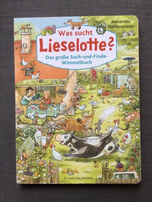 gebrauchtes Buch – Alexander Steffensmeier – Was sucht Lieselotte? - das große Such-und-Finde-Wimmelbuch