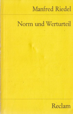 Norm und Werturteil