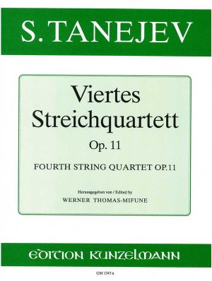 Viertes Streichquartett op.11, Stimmensatz