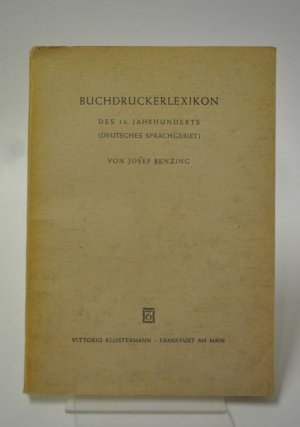 Buchdruckerlexikon des 16. Jahrhunderts (Deutsches Sprachgebiet)