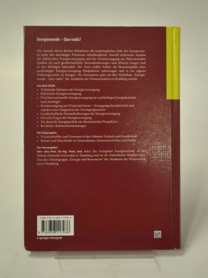 gebrauchtes Buch – Joos, Franz  – Energiewende - Quo vadis? - Beiträge zur Energieversorgung
