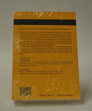 Historisches Ortslexikon für die Niederlausitz. Band 1., Einleitung und Übersichten; Die Kreise Luckau, Lübben und Calau