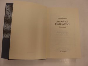 gebrauchtes Buch – Soma Morgenstern – Joseph Roths Flucht und Ende. Erinnerungen. (Werke in Einzelbänden)