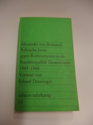 Politische Justiz in der Bundesrepublik Deutschland 1949-1968
