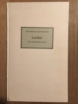 Larifari. Ein konfuses Buch (EA)