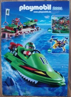 Jahr 2001 Playmobil Katalog, rar, selten, Sammlerstück, 44 Seiten, reichlich bebildert, Reiterferien, Puppenhaus, Dollhaus, Reiterhof, Baufahrzeuge, Ritterburg, Ritter, Western, Piraten, Piratenschiff, Traumschloss, und vielem mehr