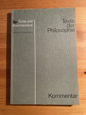 gebrauchtes Buch – Hunger, Edgar; Schottky – Texte der Philosophie. Kommentar