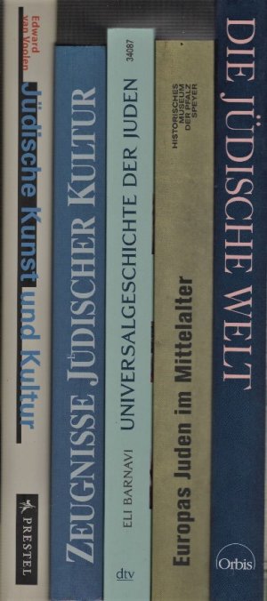 Die jüdische Welt  ++    Europas Juden im Mittelalter  ++  Universalgeschichte der Juden  ++ Zeugnisse jüdischer Kultur  ++  Jüdische Kunst und Kultur    =   5  Bücher