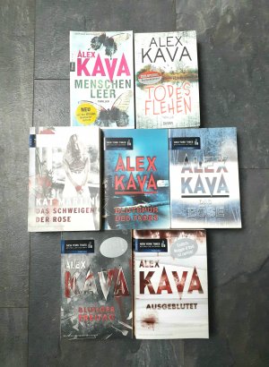 7 X Alex Kava - Menschenleer + Todesflehen + Das Schweigen der Rose + Blutspur des Todes + Blutiger Freitag + Das Böse + Ausgeblutet