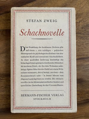 antiquarisches Buch – Stefan Zweig – Schachnovelle