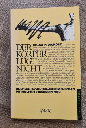 gebrauchtes Buch – Dr. John Diamond – Der Körper lügt nicht - Eine neue, revolutionäre Wissenschaft, die Ihr Leben verändern wird