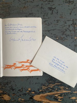 Das Geheimnis der orangenfarbenen Katze - 10 Autoren aus 10 Ländern schrieben eine aufregende Geschichte für Kinder von 8-80 [Widmungsex. mit drei Autographen […]