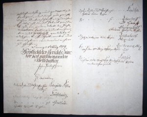 MILITARIA- Sachsen 1819 - "Insinuation der Meldepflicht" handschriftl. Dokument