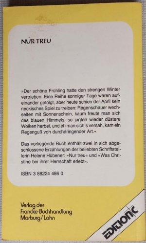 gebrauchtes Buch – Helene Hübener – Nur treu