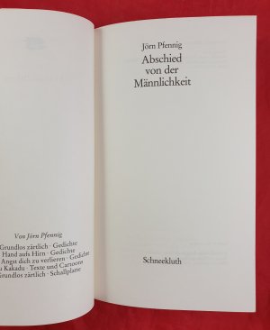 gebrauchtes Buch – Jörn Pfennig – Abschied von der Männlichkeit