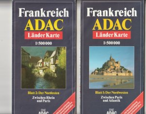 gebrauchtes Buch – Frankreich ADAC Länderkarte 1:500.000 (Blatt 1-4)