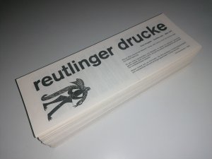 reutlinger drucke. Zwölftes Jahr 1977 bis Einundzwanzigstes Jahr 1986. 10 Jahrgänge komplett und reutlinger Nachruf. 41 Ausgaben.