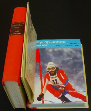 Olympisches Feuer - Zeitschrift der Olympischen Gesellschaft - Jahrgänge 1977 und 1978 komplett, im Halbleinen-Einband gebunden - Ausgaben 1977: Januar […]