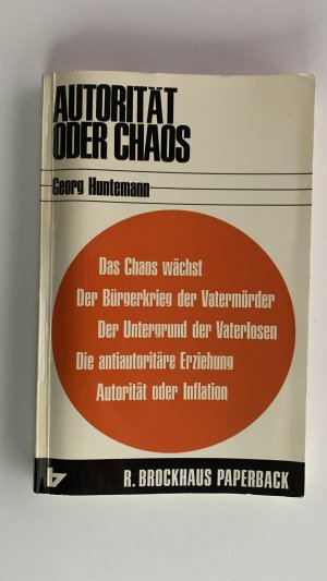 Autorität oder Chaos