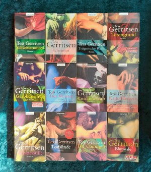 12 X Tess Gerritsen - Grabesstille + Schwesternmord + Trügerische Ruhe + Blutmale + Todsünde + Die Chirurgin + Kalte Herzen + Leichenraub + Totengrund […]