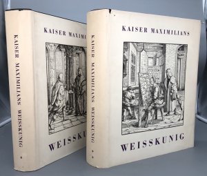 Kaiser Maximilians I. Weisskunig (2 Bände: Textband, Tafelband). Mit 16seitigem Beiheft "Die Unterschriften zu den Holzschnitten". In Lichtdruck-Faksimiles […]