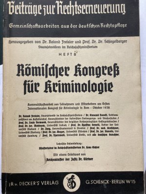 Römischer Kongreß für Kriminologie. Kameradschaftsarbeit von Teilnehmern und Mitarbeitern am Ersten Internationalen Kongreß für Kriminologie in Rom, Oktober […]