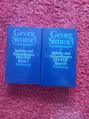 Gesamtausgabe 7 und Gesamtausgabe 8. Band I und Band II: Aufsätze und Abhandlungen. 1901 - 1908. Herausgegeben von Rüdiger Kramme, Angela Rammstedt und […]