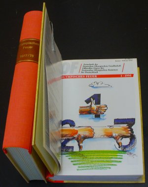 Olympisches Feuer - Zeitschrift der Olympischen Gesellschaft - Jahrgänge 1995 und 1996 komplett, im Halbleinen-Einband gebunden Ausgaben 1995: Januar/ […]