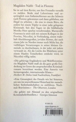 gebrauchtes Buch – Magdalen Nabb – Tod in Florenz - Guarnaccias fünfter Fall