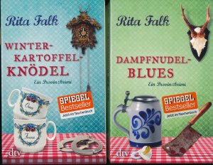 gebrauchtes Buch – Rita Falk – Winterkartoffelknödel + Dampfnudelblues + Schweinskopf al dente + Zwetschgendatschikomplott - Die Eberhofer Reihe Bd. 1-3+6- ein Provinzkrimi