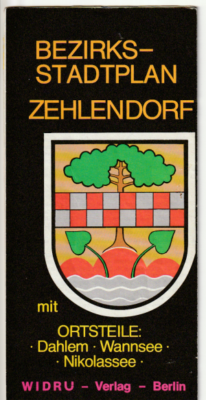 Bezirksstadtplan Zehlendorf mit Ortsteile: Dahlem, Wannsee, Nikolassee