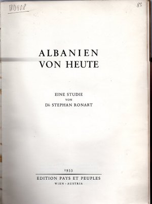 antiquarisches Buch – Stephan Ronart – Albanien von heute