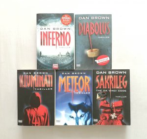 5 X Dan Brown - Meteor + Diabolus + Illumunati + Sakrileg + Inferno